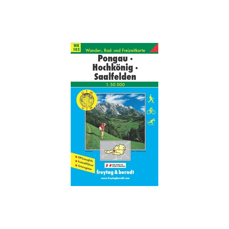 Achat Carte randonnées Pongau-Hochkönig-Saalfelden - Freytag 103