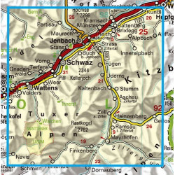 Achat Carte randonnées Zillertal-Tuxer Alpen-Jenbach-Schwaz - Freytag 151