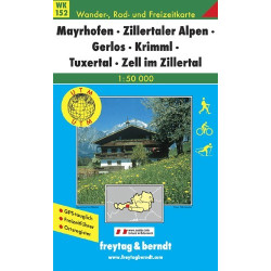 Achat Carte randonnées Mayrhofen-Zillertaler Alpen-Gerlos-Krimml-Tuxertal-Zell im Zillertal - Freytag 152