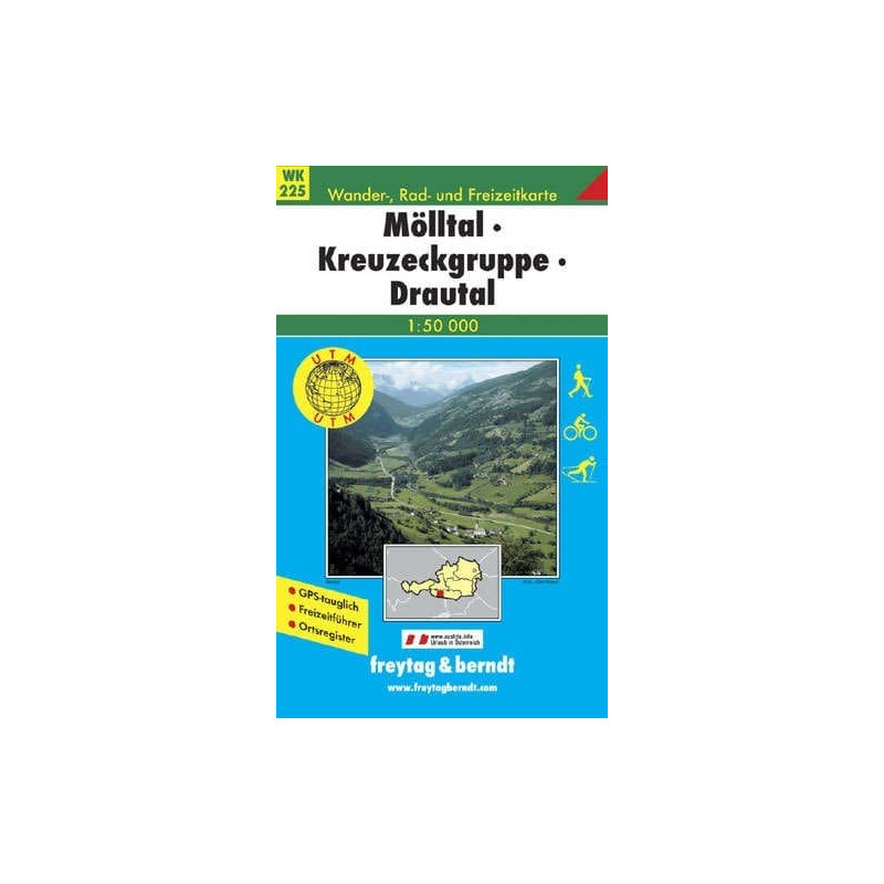 Achat Carte randonnées Mölltal-Kreuzeckgruppe-Drautal - Freytag 225