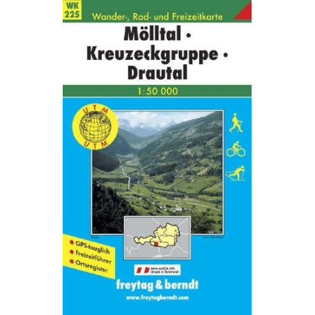 Achat Carte randonnées Mölltal-Kreuzeckgruppe-Drautal - Freytag 225