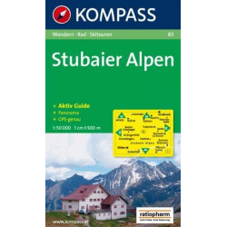 Achat Carte randonnées Stubaier Alpen - Kompass 83
