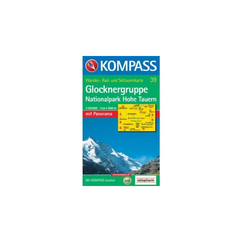 Achat Carte randonnées Glocknergruppe, Nationalpark Hohe Tauern - Kompass 39