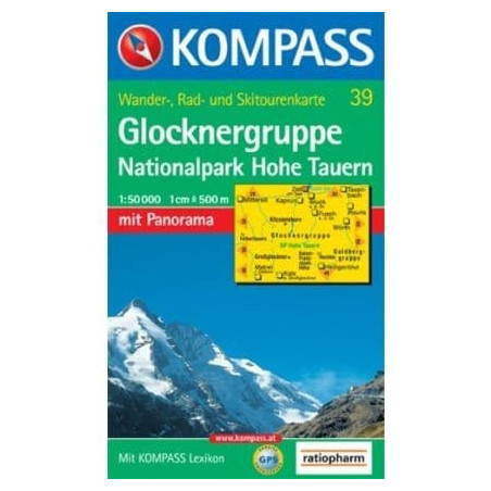 Achat Carte randonnées Glocknergruppe, Nationalpark Hohe Tauern - Kompass 39