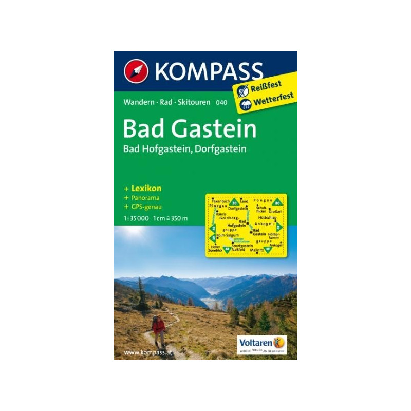Achat Carte randonnées Bad Gastein - Kompass 040