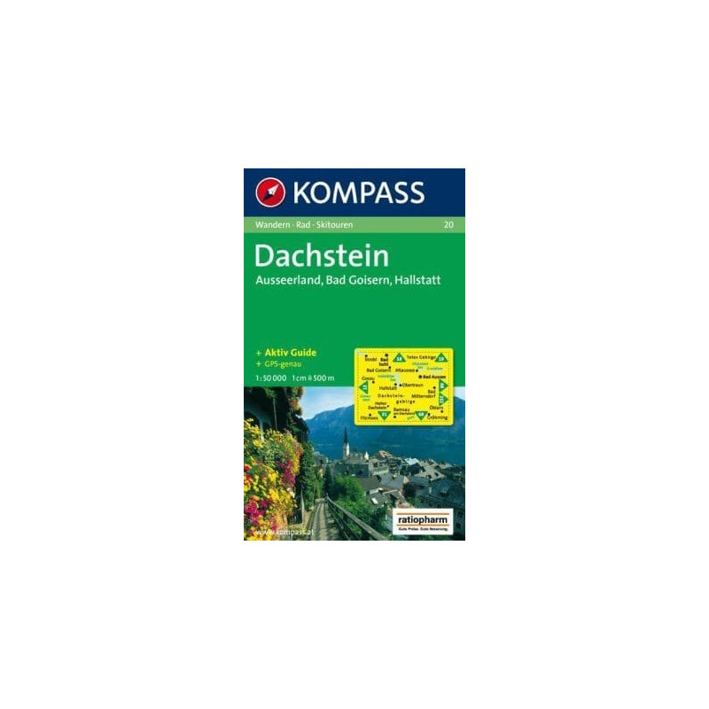 Achat Carte randonnées Dachstein, Ausseerland, Bad Goisern, Hallstatt - Kompass 20 Achat Carte randonnées Dachstein, Ausseerland, Bad Goisern, Hallstatt - Kompass 20