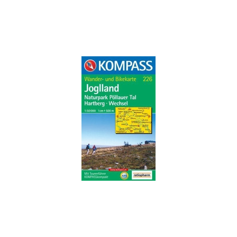 Achat Carte randonnées Joglland - Kompass 226