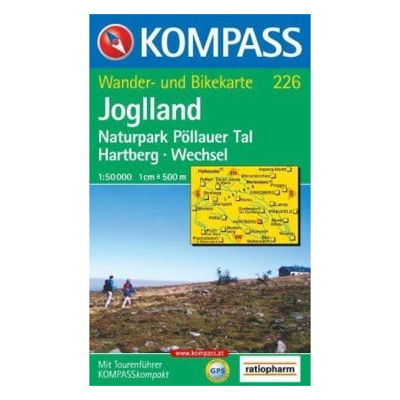 Achat Carte randonnées Joglland - Kompass 226