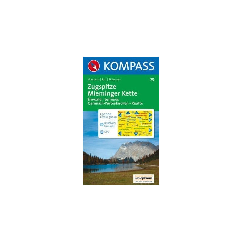 Achat Carte randonnées Zugspitze, Mieminger Kette - Kompass 25