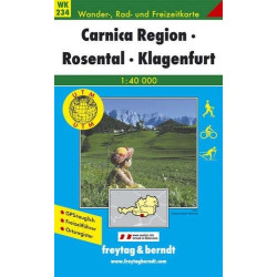 Achat Carte randonnées Carnica Region, Rosental, Klagenfurt am Wörthersee - Freytag 234