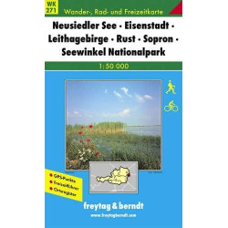 Achat Carte randonnées Neusiedler See-Eisenstadt-Leithagebirge-Rust-Sopron-Seewinkel Nationalpark - Freytag 271