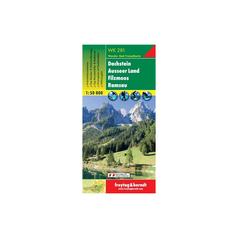 Achat Carte randonnées Dachstein-Ausseer Land-Filzmoos-Ramsau - Freytag 281 Achat Carte randonnées Dachstein-Ausseer Land-Filzmoos-Ramsau - Freytag 281