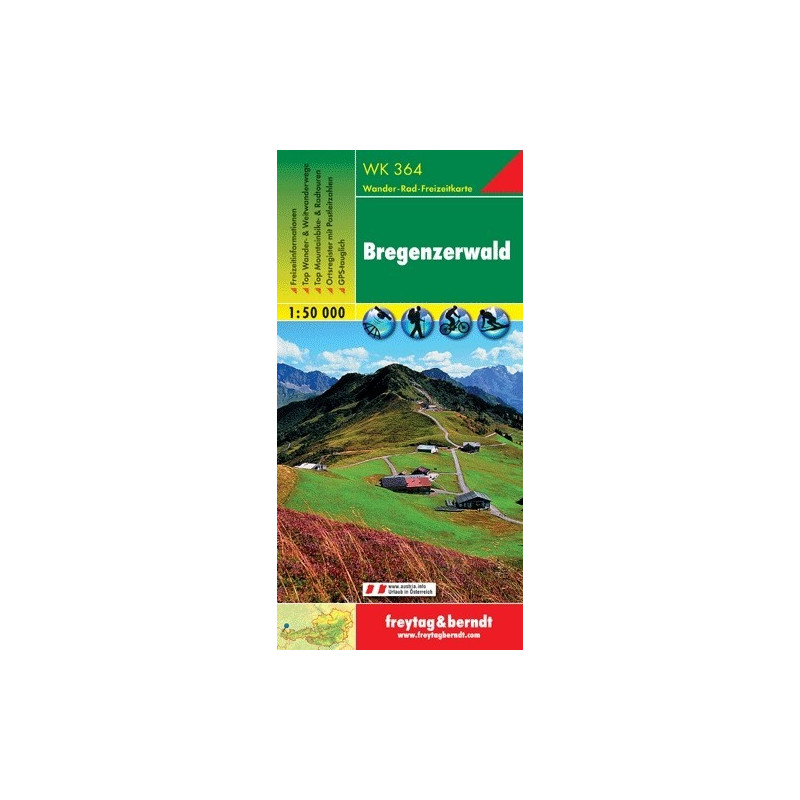 Achat Carte randonnées Bregenzerwald - Freytag 364 Achat Carte randonnées Bregenzerwald - Freytag 364