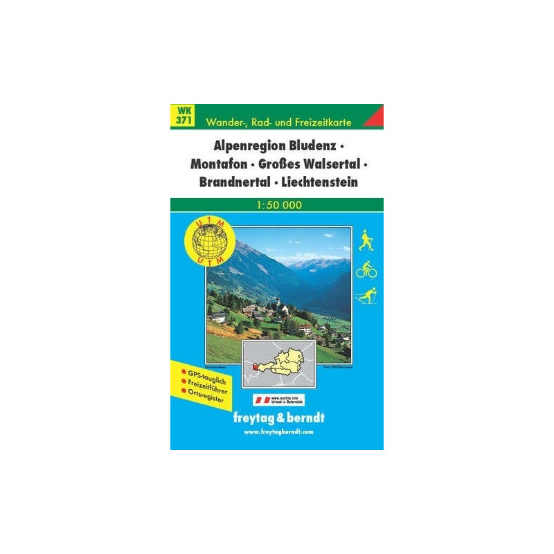Achat Carte randonnées Alpenregion, Bludenz, Montafon - Freytag 371