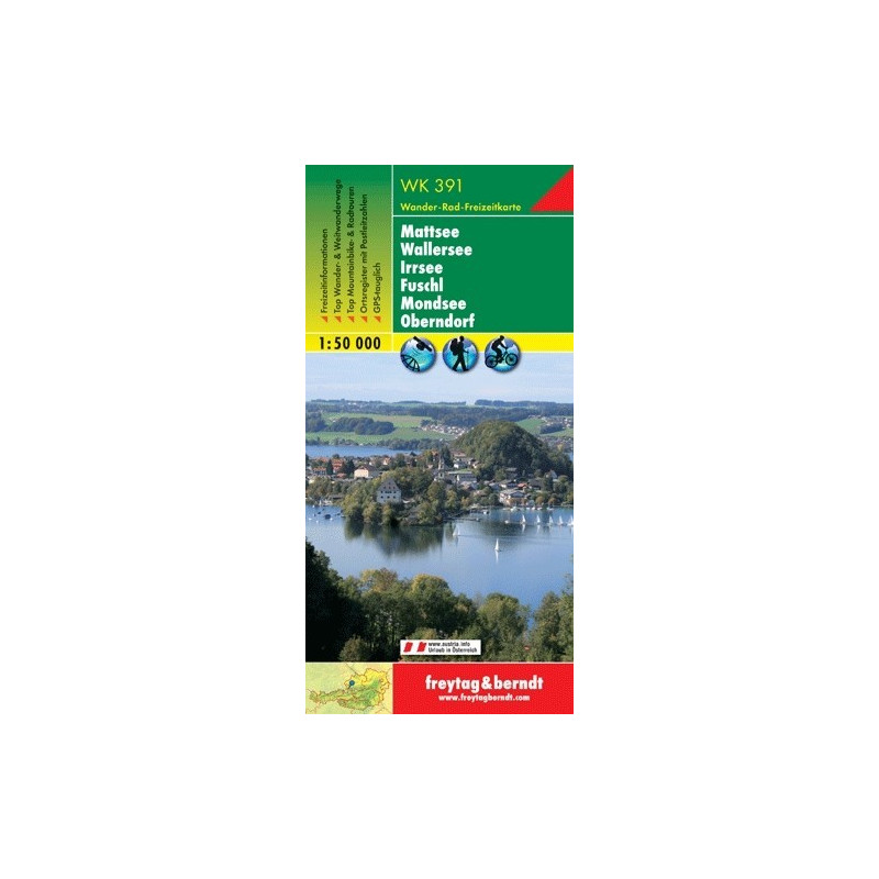 Achat Carte randonnées Mattsee-Wallersee-Irrsee-Fuschl-Mondsee-Oberndorf - Freytag 391