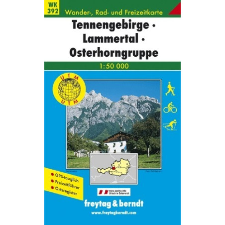 Achat Carte randonnées Tennengebirge-Lammertal-Osterhorngruppe - Freytag 392