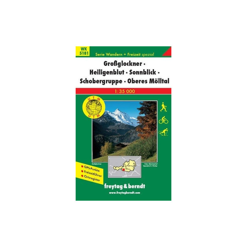 Achat Carte randonnées Großglockner-Heiligenblut-Sonnblick-Schobergruppe-Oberes Mölltal - Freytag 5181
