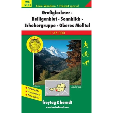Achat Carte randonnées Großglockner-Heiligenblut-Sonnblick-Schobergruppe-Oberes Mölltal - Freytag 5181