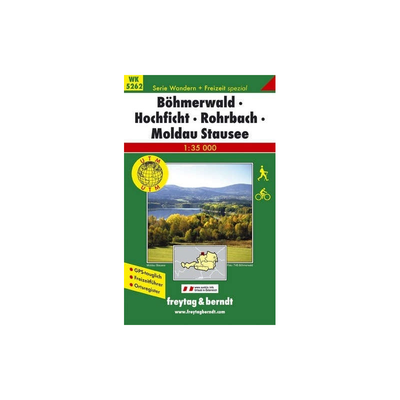 Achat Carte randonnées Böhmerwald-Hochficht-Rohrbach-Moldau Stausee - Freytag 5262