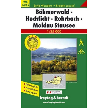Achat Carte randonnées Böhmerwald-Hochficht-Rohrbach-Moldau Stausee - Freytag 5262