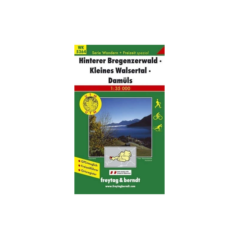 Achat Carte randonnées Hinterer Bregenzerwald-Kleines Walsertal-Damüls - Freytag 5364