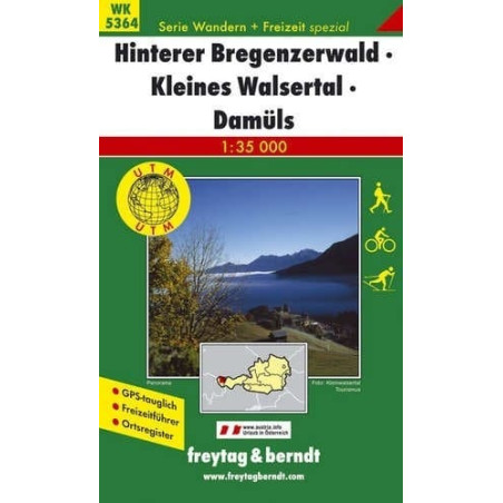 Achat Carte randonnées Hinterer Bregenzerwald-Kleines Walsertal-Damüls - Freytag 5364