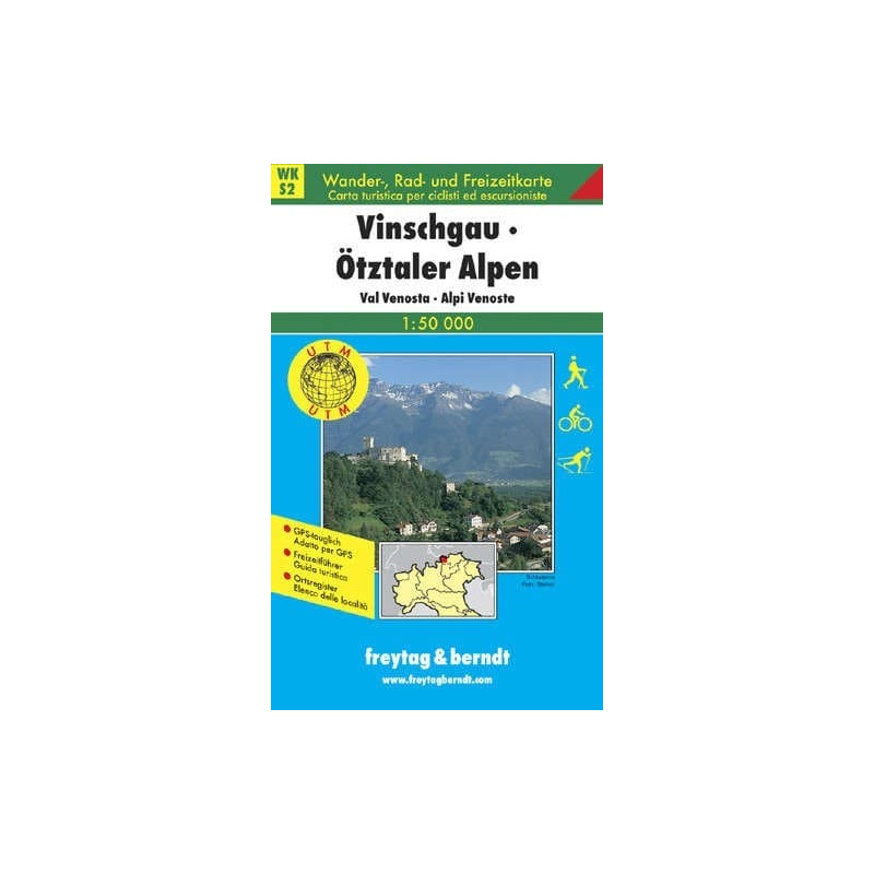 Achat Carte randonnées Vinschgau-Ötztaler Alpen - Freytag 2