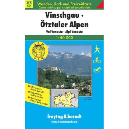 Achat Carte randonnées Vinschgau-Ötztaler Alpen - Freytag 2