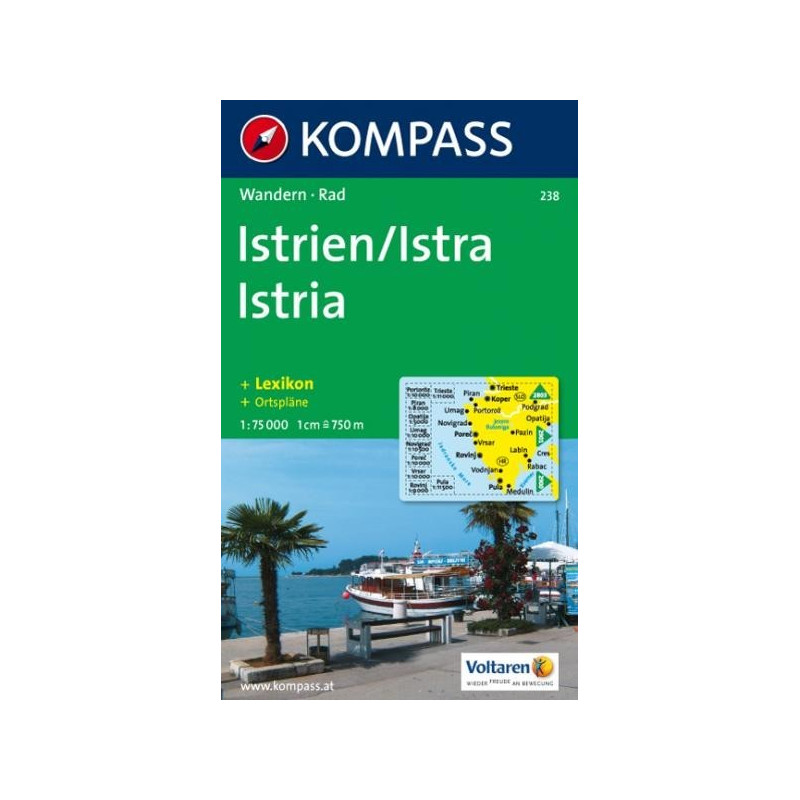 Achat Carte randonnées Istrien, Istries, Istria - Kompass 238
