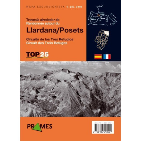 Achat Cartes randonnées Travesía alrededor de Llardana o Posets - TOP25 Prames