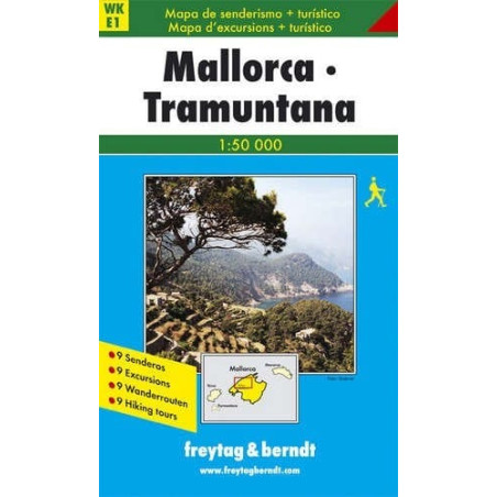 Achat Carte randonnées Mallorca-Tramuntana - Freytag 1
