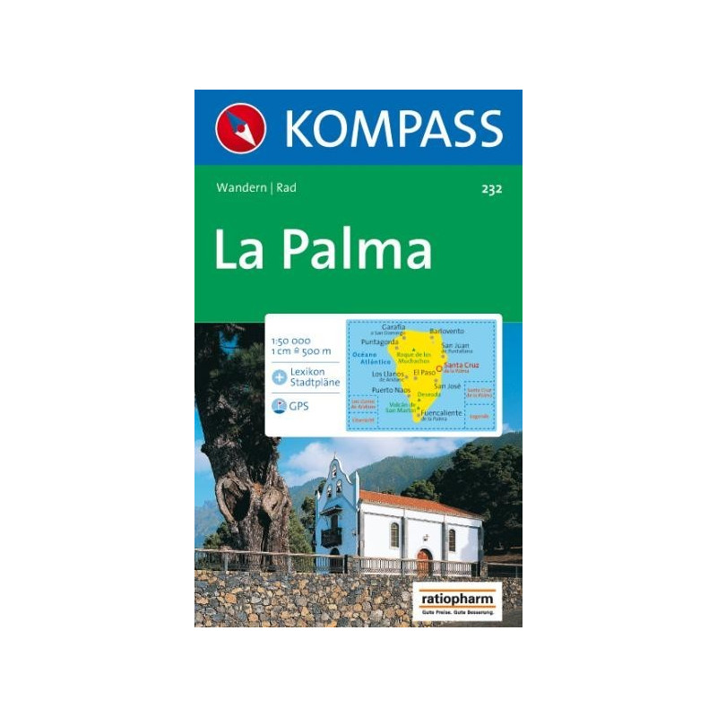 Achat Carte randonnées La Palma - Kompass 232