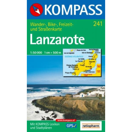 Achat Carte randonnées Lanzarote - Kompass 241