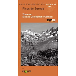 Achat Cartes randonnées Picos de Europa. Zona sur. Macizo occidental o Cornión - TOP 25 Prames