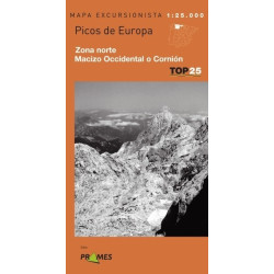 Achat Cartes randonnées Picos de Europa. Zona norte. Macizo occidental o Cornión - TOP 25 Prames