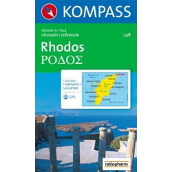 Achat Carte randonnées Rhodes - Kompass 248