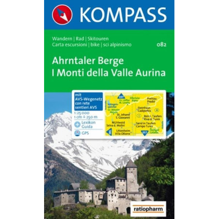 Achat Carte randonnées Ahrntaler Berge, Monti di Valle Aurina - Kompass 082