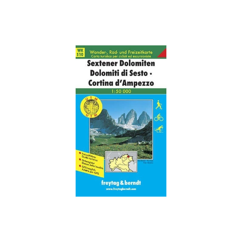 Achat Carte randonnées Sextener Dolomiten, Cortina d'Ampezzo - Freytag 10