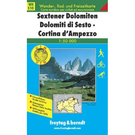 Achat Carte randonnées Sextener Dolomiten, Cortina d'Ampezzo - Freytag 10