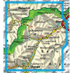 Carte randonnées Passeiertal, Jaufen - Freytag 8