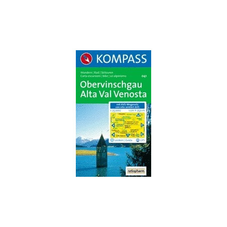Achat Carte randonnées Obervinschgau, Alta Val Venosta - Kompass 041