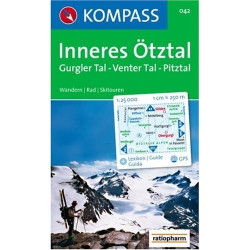 Achat Carte randonnées Inneres Ötztal, Gurgler - Kompass 042