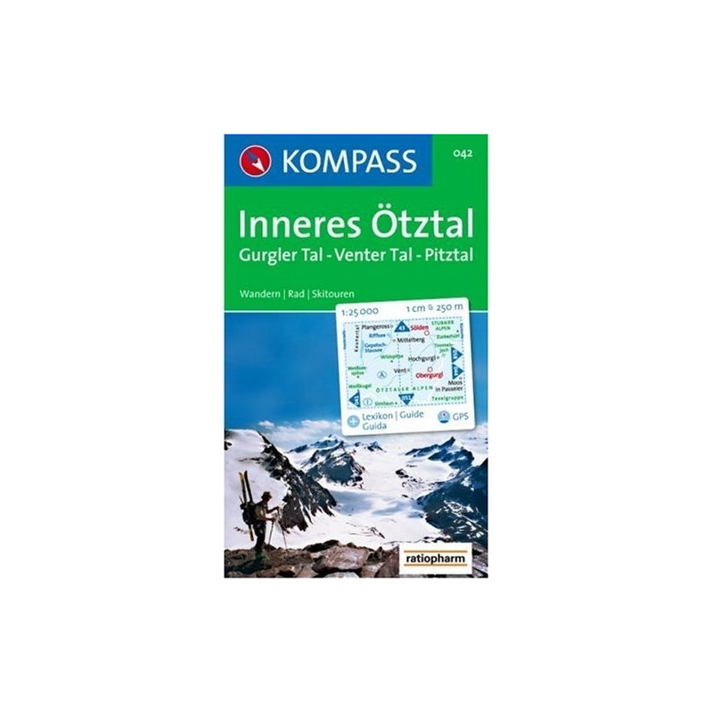 Achat Carte randonnées Inneres Ötztal, Gurgler - Kompass 042