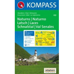 Achat Carte randonnées Naturns/Naturno, Latsch/Laces, Schnalstal/Val Sena - Kompass 051