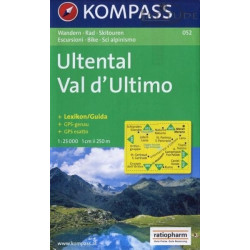 Achat Carte randonnées Ultental, Val d' Ultimo - Kompass 052