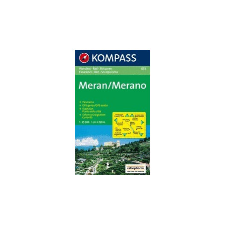 Achat Carte randonnées Meran, Merano - Kompass 053
