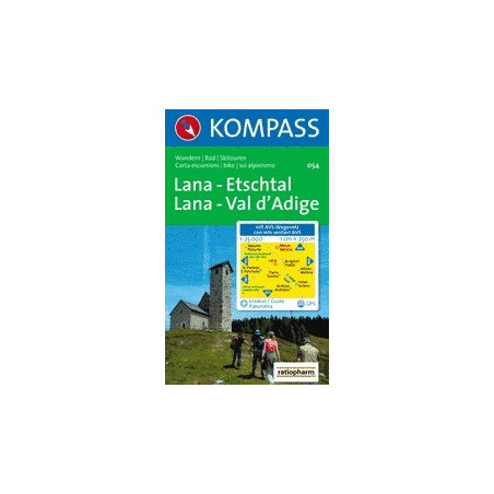 Achat Carte randonnées Lana, Etschal - Kompass 054