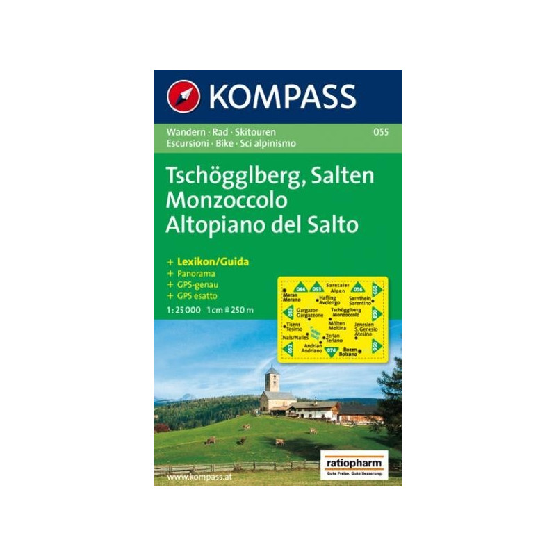 Achat Carte randonnées Tschogglberg,Monzoccolo, Salten - Kompass 055 Achat Carte randonnées Tschogglberg,Monzoccolo, Salten - Kompass 055
