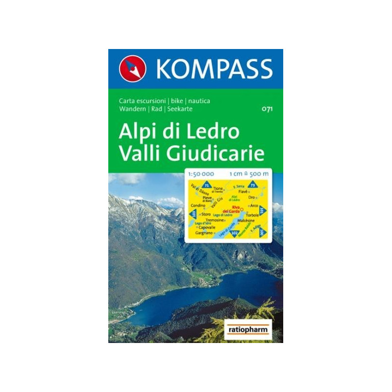 Achat Carte randonnées  Alpi di Ledro, Valli Giudicarie - Kompass 071