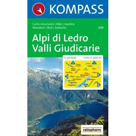 Achat Carte randonnées  Alpi di Ledro, Valli Giudicarie - Kompass 071